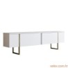 Komoda za TV, Luxe - White, Gold