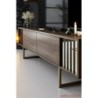 Komoda za TV, Gold Line - Walnut, Black