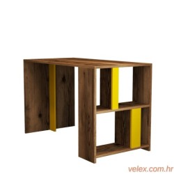 Studijski stol, Lima - Walnut, Yellow