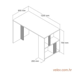 Studijski stol, Lima - Walnut