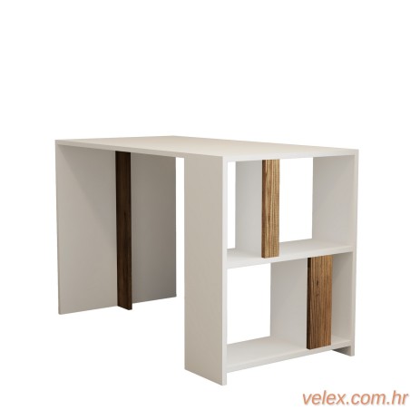 Studijski stol, Lima - White, Walnut