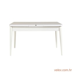 Set stola i stolica (5 komada), Vina 0701 - 4 - White, Grey